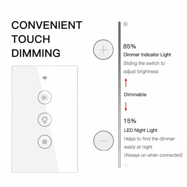 Interruptor de pared dimmer WiFi Tuya Smart - Imagen 10