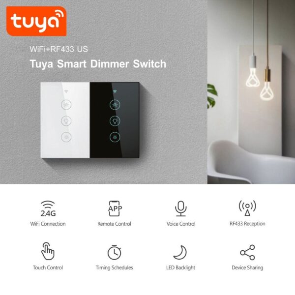 Interruptor de pared dimmer WiFi Tuya Smart - Imagen 7