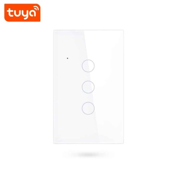 Interruptor de pared triple botón WiFi Tuya Smart