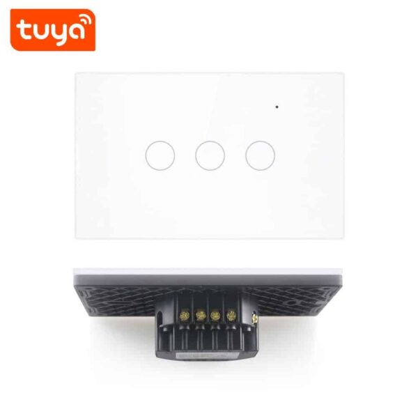 Interruptor de pared triple botón WiFi Tuya Smart - Imagen 4